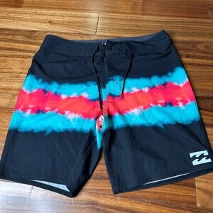 Billabong Platinum X Sundays Board Shorts Men's Size 32 Tie Dye Swim Trunks‎